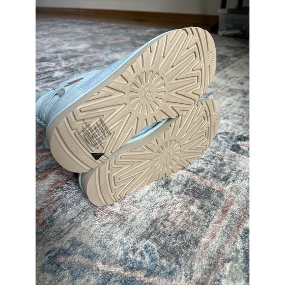 UGG Boots Womens Sz 6 Urchin Flex Bailey Mini Suede Shearling Baby Blue Wool New - Picture 15 of 15